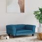 Preview: ARDEBO.de - Hundebett Blau 70x45x30 cm Samt