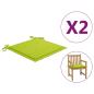 Preview: Gartenstuhl-Kissen 2 Stk. Hellgrün 50x50x3 cm Oxford-Gewebe