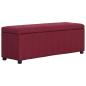 Preview: Bank mit Staufach 116 cm Weinrot Polyester