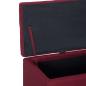 Preview: Bank mit Staufach 116 cm Weinrot Polyester