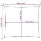 Preview: Sonnensegel 160 g/m² Schwarz 2,5x3 m HDPE