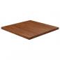 Preview: ARDEBO.de - Tischplatte Quadratisch Dunkelbraun 90x90x4cm Behandelte Eiche