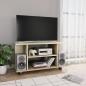 Preview: ARDEBO.de - TV-Schrank mit Rollen Sonoma-Eiche 80x40x45 cm Holzwerkstoff