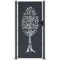 Preview: Gartentor Anthrazit 105x180 cm Stahl Baum-Design