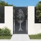 Preview: Gartentor Anthrazit 105x180 cm Stahl Baum-Design
