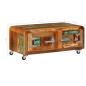 Preview: Couchtisch 85x55x40 cm Altholz Massiv