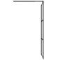 Preview: Duschwand mit Ablage für Walk-In-Dusche Schwarz 90x195 cm ESG