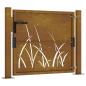 Preview: Gartentor 105x80 cm Cortenstahl Gras-Design