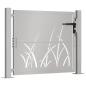 Preview: Gartentor 105x80 cm Cortenstahl Gras-Design