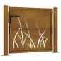 Preview: Gartentor 105x80 cm Cortenstahl Gras-Design