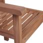 Preview: Gartenstühle 4 Stk. mit Anthrazit Kissen Massivholz Teak