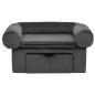 Preview: Hundesofa mit Schublade Dunkelgrau 75x50x38 cm Plüsch