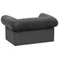 Preview: Hundesofa mit Schublade Dunkelgrau 75x50x38 cm Plüsch