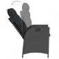 Preview: Gartensessel mit Kissen 2 Stk. Verstellbar Schwarz Poly Rattan