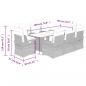 Preview: 9-tlg. Garten-Essgruppe mit Kissen Beigemischung Poly Rattan