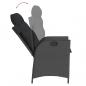 Preview: 7-tlg. Garten-Essgruppe mit Kissen Schwarz Poly Rattan
