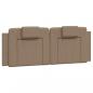 Preview: Bettgestell mit LED Cappuccino-Braun 140x190 cm Kunstleder