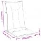 Preview: Hochlehner-Auflagen 4 Stk. Melange Anthrazit 120x50x7 cm Stoff