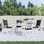 Preview: Hochlehner-Auflagen 4 Stk. Melange Anthrazit 120x50x7 cm Stoff