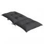 Preview: Hochlehner-Auflagen 4 Stk. Melange Anthrazit 120x50x7 cm Stoff