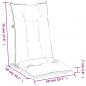 Preview: Hochlehner-Auflagen 4 Stk. Melange Dunkelgrau 120x50x7 cm Stoff