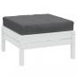 Preview: ARDEBO.de - Palettenkissen Melange Anthrazit 60x60x10 cm Stoff