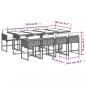Preview: 9-tlg. Garten-Essgruppe mit Kissen Hellgrau Poly Rattan