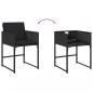 Preview: Gartenstühle mit Kissen 4 Stk. Schwarz Poly Rattan