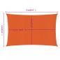 Preview: Sonnensegel 160 g/m² Rechteckig Orange 4x5 m HDPE