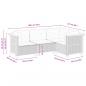 Preview: 4-tlg. Garten-Sofagarnitur mit Kissen Schwarz Poly Rattan