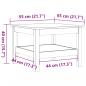 Preview: Couchtisch Wachsbraun 55x55x40 cm Massivholz Kiefer