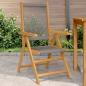 Preview: ARDEBO.de - Gartenstühle 2 Stk. Grau Massivholz Akazie und Polypropylen