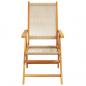 Preview: Gartenstuhl Verstellbar 6 Stk. Beige Massivholz Akazie
