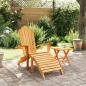 Preview: Adirondack-Gartenstuhl mit Fußstütze Massivholz Teak