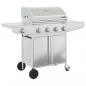 Preview: Gasgrill mit 5 Flammen Silbern Edelstahl
