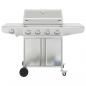 Preview: Gasgrill mit 5 Flammen Silbern Edelstahl