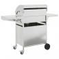 Preview: Gasgrill mit 5 Flammen Silbern Edelstahl