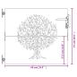 Preview: Gartentor 85x75 cm Cortenstahl Baum-Design