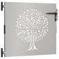 Preview: Gartentor 85x75 cm Cortenstahl Baum-Design