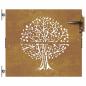 Preview: Gartentor 85x75 cm Cortenstahl Baum-Design