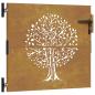 Preview: Gartentor 85x75 cm Cortenstahl Baum-Design