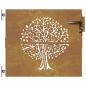 Preview: Gartentor 85x75 cm Cortenstahl Baum-Design