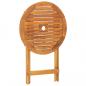 Preview: 3-tlg. Bistro-Set Taupe Stoff und Massivholz