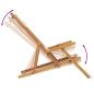 Preview: Strandstuhl Klappbar Beige Massivholz Eukalyptus und Stoff