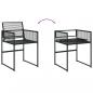 Preview: 5-tlg. Garten-Essgruppe Schwarz Poly Rattan