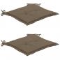 Preview: Gartenstuhl-Kissen 2 Stk. Taupe 50x50x3 cm Oxford-Gewebe