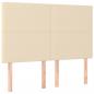 Preview: Boxspringbett mit Matratze Creme 180x200 cm Stoff