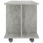 Preview: TV-Schrank mit Rollen Betongrau 80x40x45 cm Holzwerkstoff