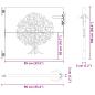 Preview: Gartentor 85x100 cm Cortenstahl Baum-Design