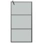 Preview: Duschwand für Walk-In Dusche 115x195 cm Dunkel ESG Glas Schwarz